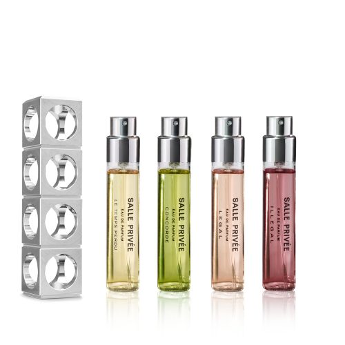 SALLE PRIVÉE Code Travel Holder LTP/CC/Legal/Illegal Eau+Extrait de Parfum (EdP+EXTRAIT) 4 x 12ml